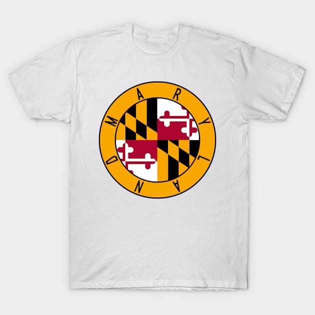 Maryland Flag Decal T-Shirt by ZSONN